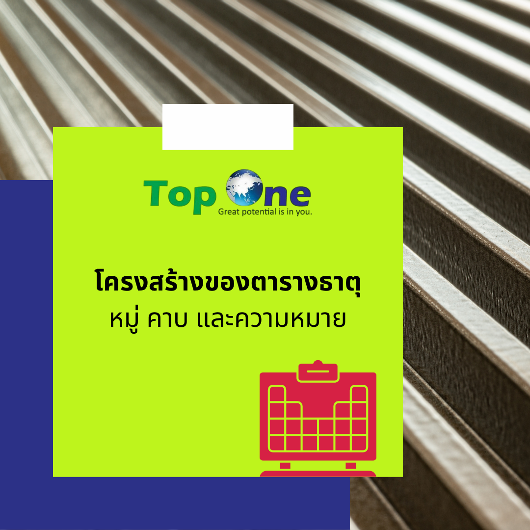 โครงสร้างของตารางธาตุ: หมู่ คาบ และความหมาย